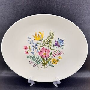 Vintage Knowles Scandia Large Floral Serving Platter Spring Easter